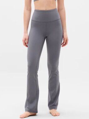 Athleta Salutation Stash High Rise Flare Leggings Pant Powervita Pockets Gray S